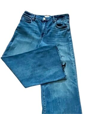 Kut From The Kloth Wide Leg Raw Hem Jeans Size 10